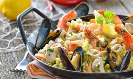 Paella is a traditional Spanish dish made with rice
