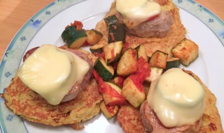 Pork medallions with zucchini and potato rÃ¶sti. - recipe - photo: happyJames